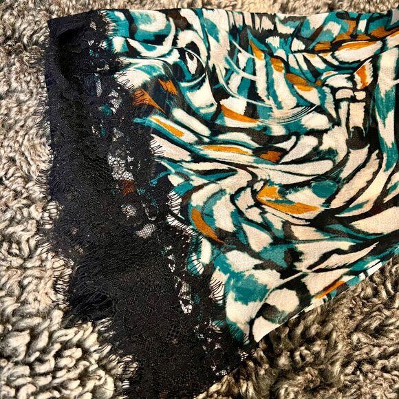 Anthropologie Flutter Sleeve Lace Wrap Top, Size S - Picture 3 of 6